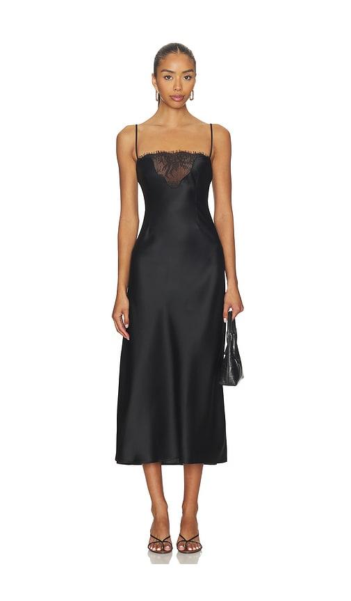 eaves sigrun maxi dress in black. - size m (also in xxs)