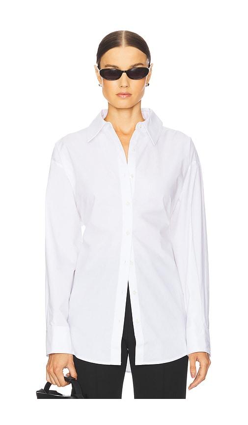 eaves sivan poplin shirt in white. - size m (also in xl)