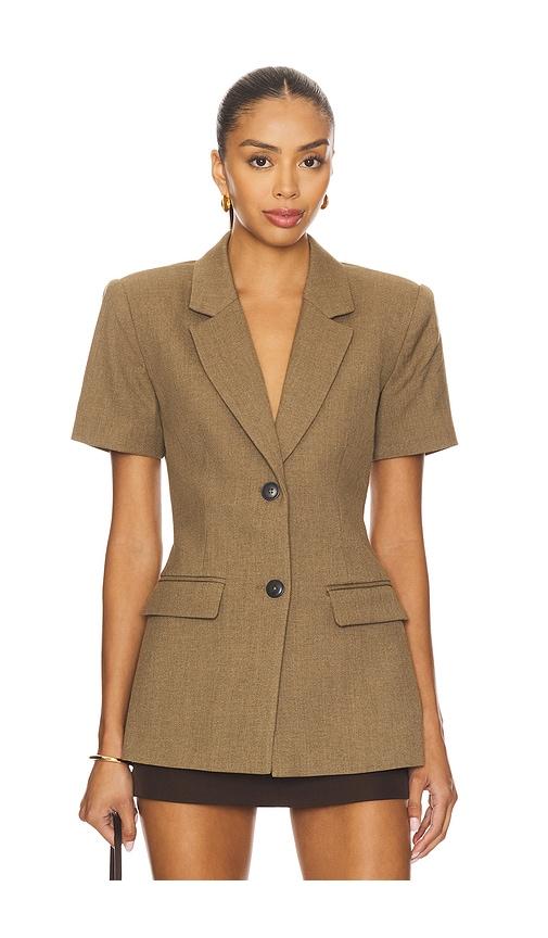 eaves tamim blazer in olive. - size l (also in m, s, xl, xs, xxs)