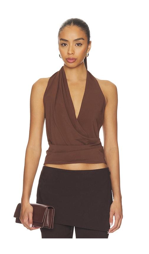 eaves thea top in chocolate. - size l (also in xl)