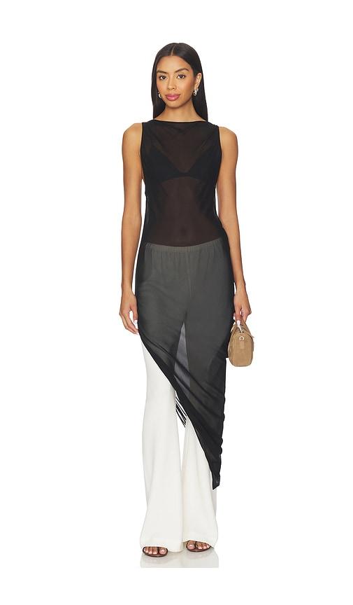 eaves via asym maxi dress in black. - size l (also in m)