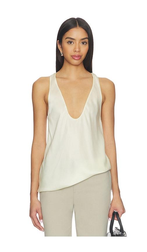 eaves vivian silk top in ivory. - size m (also in s, xl)