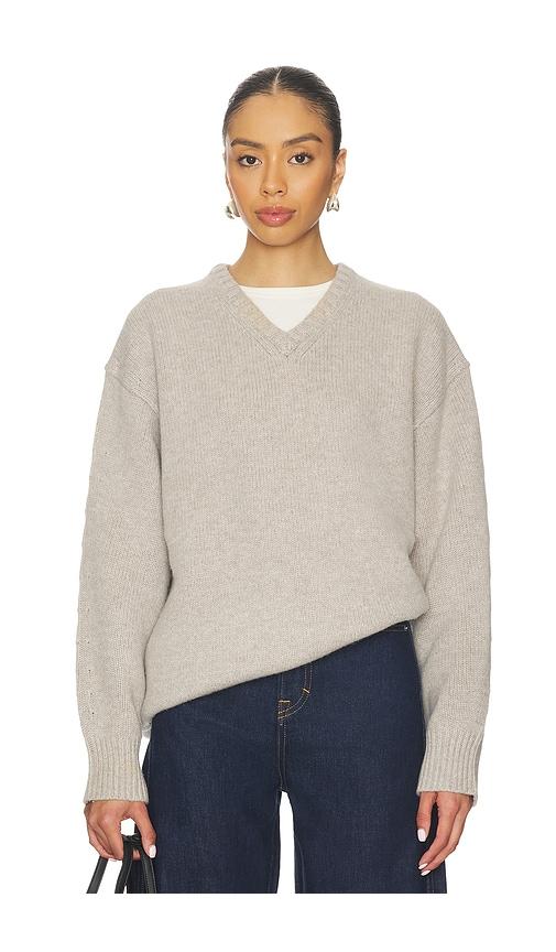 eaves zelia v-neck sweater in beige. - size l (also in xs, xxs, s, m, xl)