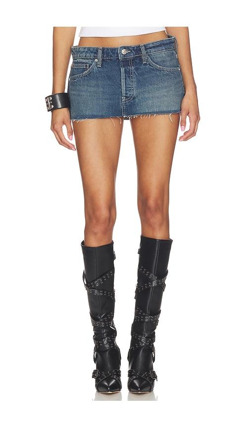 eb denim arden micro mini skirt in blue. - size l (also in m)