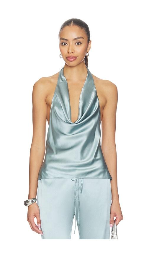 eb denim cassia halter tank top in blue. - size l (also in xs, s)