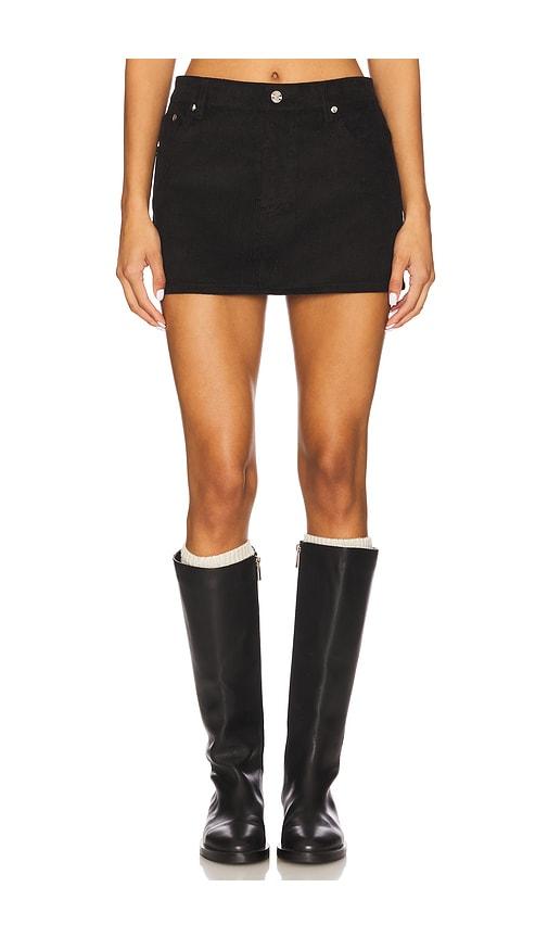 eb denim cherry mini skirt in black. - size m (also in s)