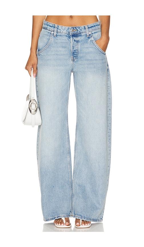 eb denim enzo midrise barrel jeans in denim-light. - size 23 (also in 30)