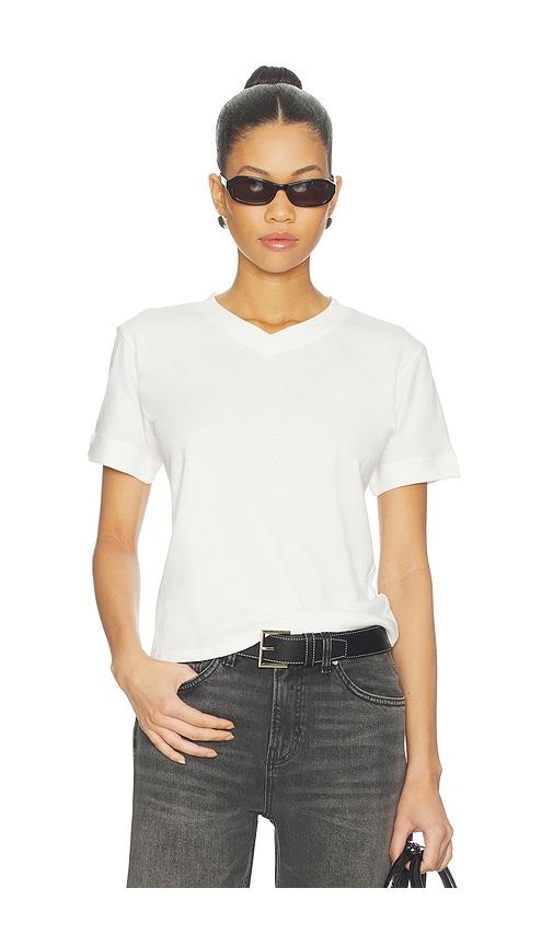 eb denim henry v neck tee in white. - size s (also in xl)