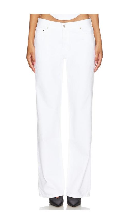 eb denim low rise baggy in white. - size 23 (also in 28, 29, 30)