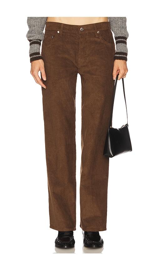 eb denim low rise baggy jean in brown. - size 24 (also in 26, 27, 28, 30)