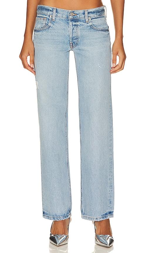 eb denim low rise baggy jeans in denim-light. - size 25 (also in 26, 27, 28, 29, 32, 30, 31, 33)
