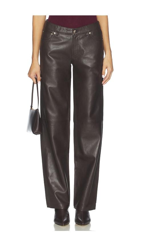 eb denim low rise baggy pant in chocolate. - size 24 (also in 27, 28, 29, 30)