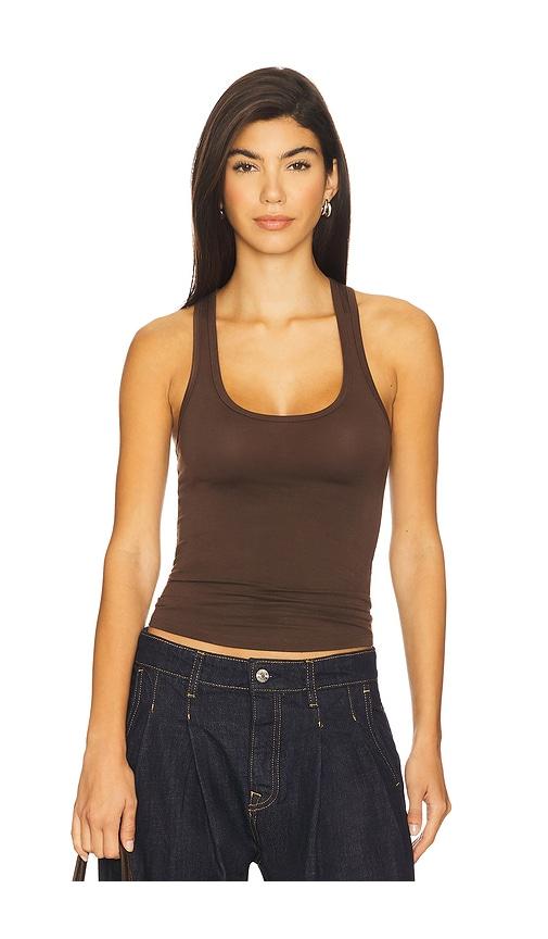 eb denim lucy racerback tank top in brown. - size l (also in m, s)
