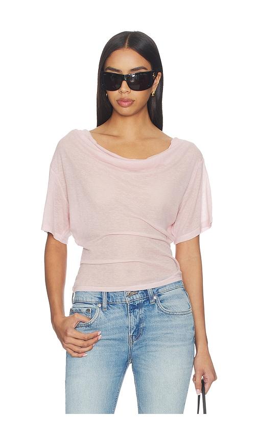 eb denim madeo cowl neck tee in rose. - size m (also in xs, s)