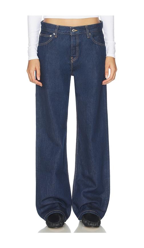 eb denim mid rise baggy jeans in blue. - size 24 (also in 25, 26, 27, 28)