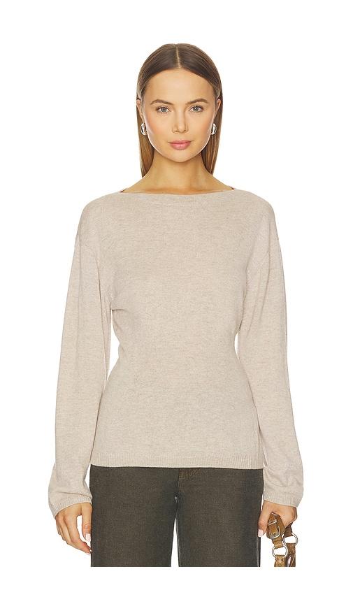 eb denim millie boat neck sweater in beige. - size m (also in s)