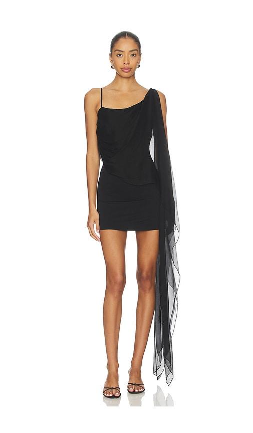 eb denim tara layered mini dress in black. - size l (also in s, m)