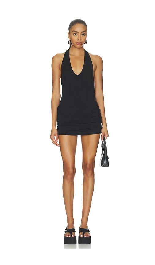 eb denim valley racer tank dress in black. - size l (also in m, s)