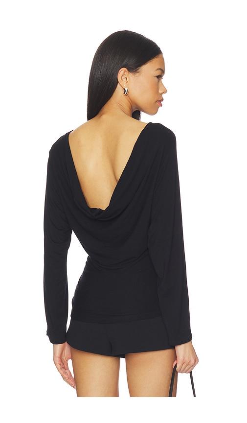eb denim zinnia long sleeve top in black. - size m (also in s, xs)
