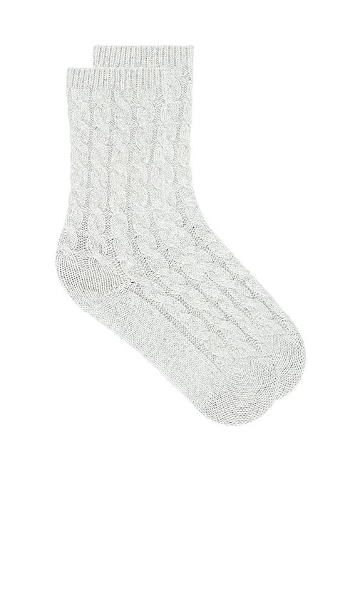 eberjey cozy socks in light grey.
