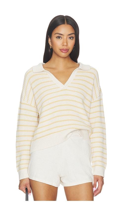eberjey fine gauge polo top in multi. - size l (also in xs, s, m, xl)