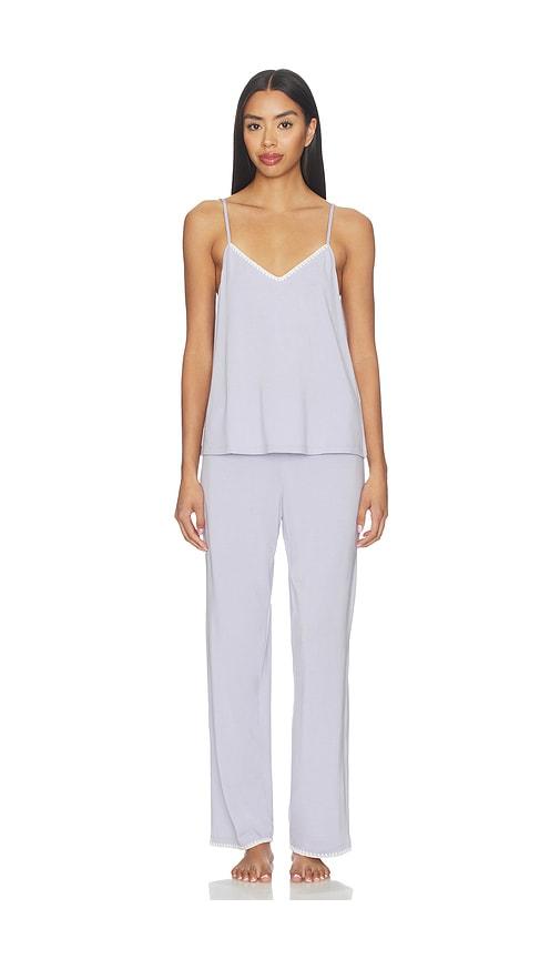 eberjey frida pajama set in lavender. - size l (also in m, s, xl, xs)