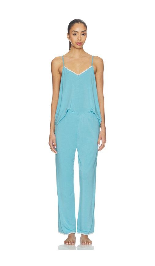 eberjey frida pajama set in teal. - size s (also in xl, xs)