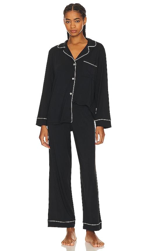 eberjey gisele long pj set in black. - size m (also in xs, s, xl)