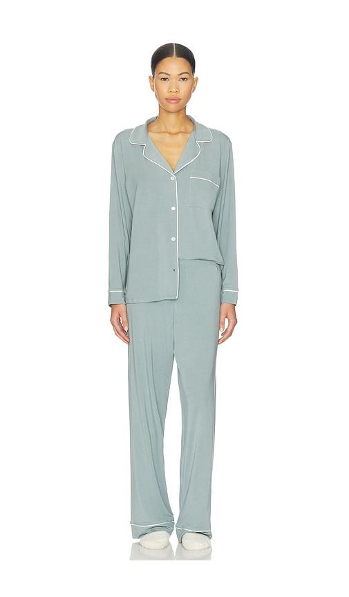 eberjey gisele long pj set in green. - size l (also in xl)