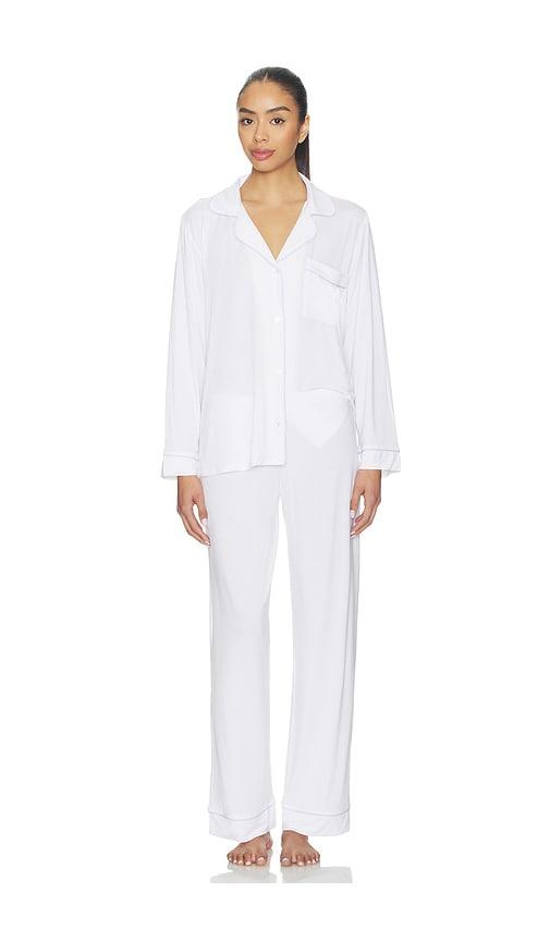 eberjey gisele long pj set in white. - size l (also in xs, s, m, xl)