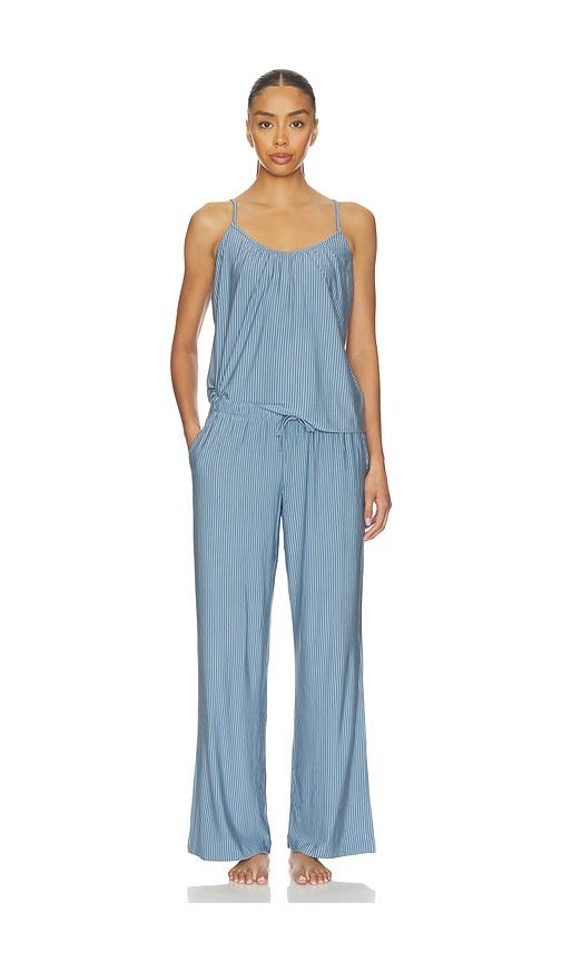 eberjey gisele printed pajama set in blue. - size l (also in xs, m, xl)