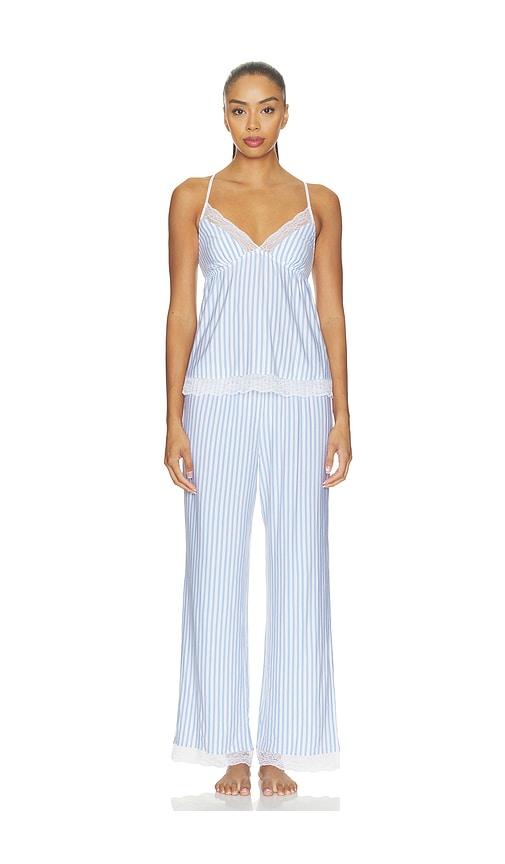eberjey isla cami & pant set in blue. - size m (also in s, xl, xs)