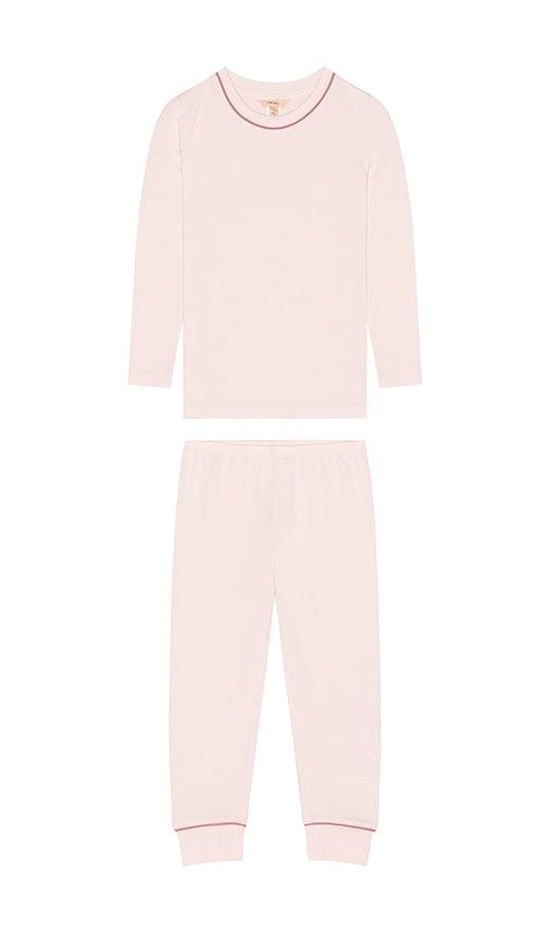 eberjey kids printed long pj in pink. - size 2 (also in 4)