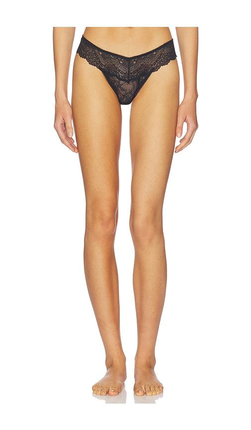 eberjey lara thong in black. - size l (also in xs)