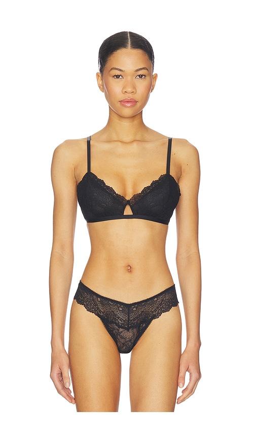 eberjey lara triangle bralette in black. - size s (also in xs)