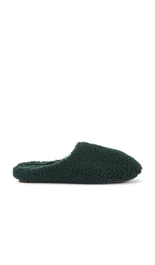 eberjey sherpa slipper in dark green. - size l (also in s)