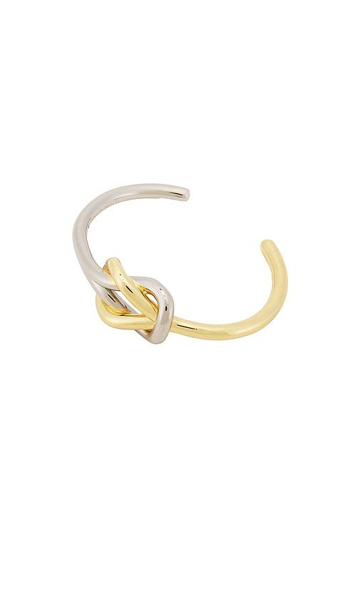eddie borgo slipknot cuff in metallic gold,metallic silver.