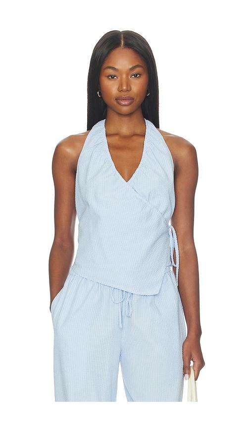 elce lola top in baby blue. - size l (also in s, xs, m)