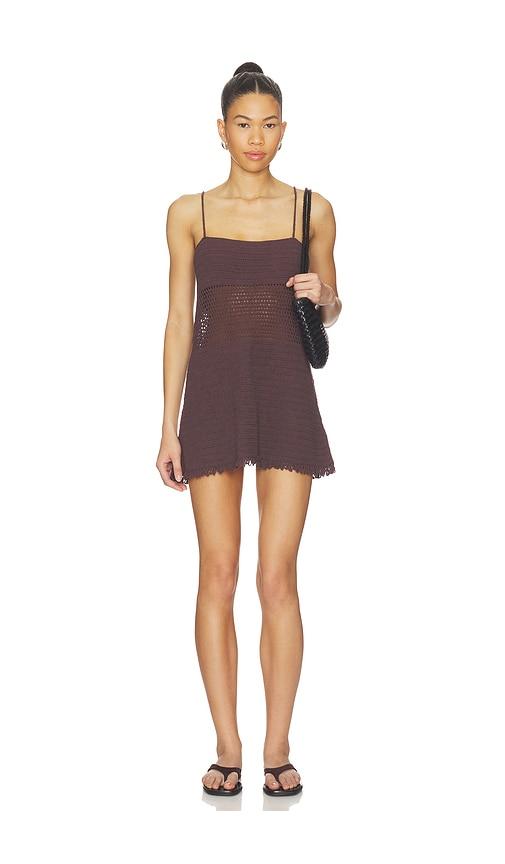 elce piero mini dress in chocolate. - size l (also in xs, m)