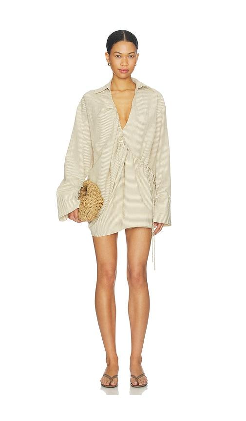 elce sidney shirt dress in beige. - size m-l (also in xs-s)