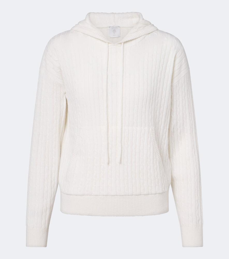 eleventy cable-knit cashmere hoodie