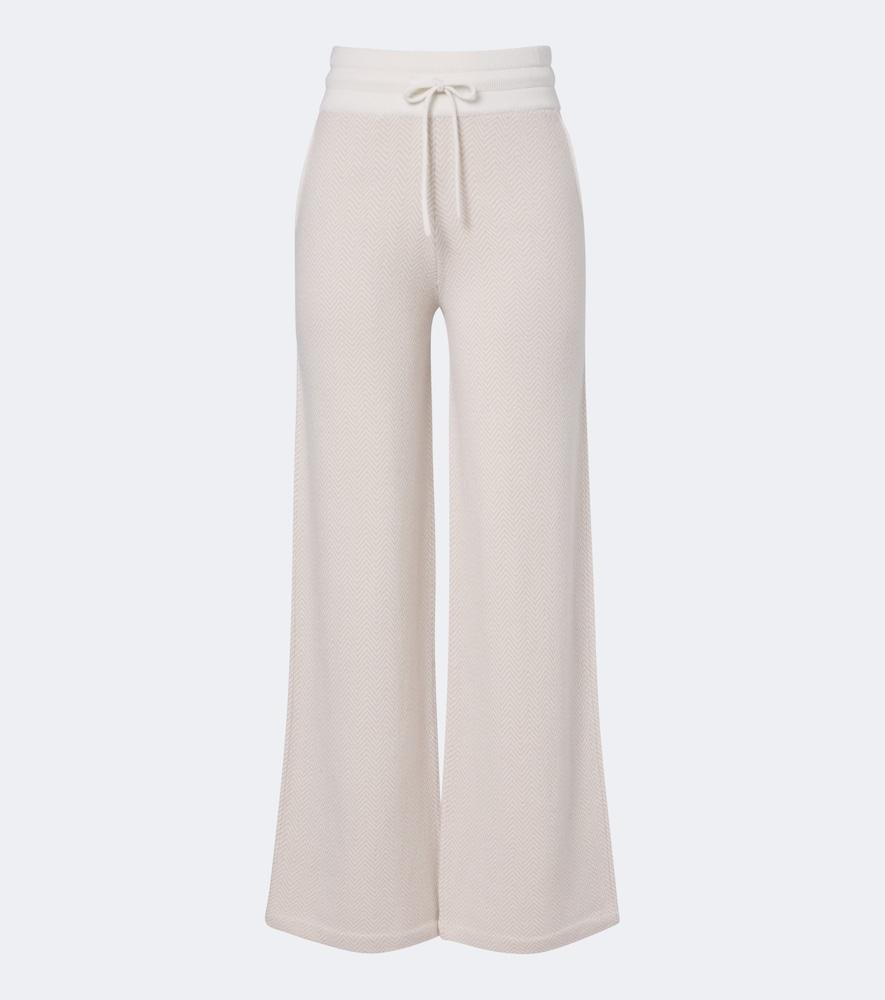 eleventy chevron cashmere flared pants