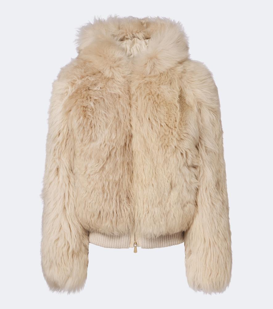 eleventy hooded shearling jacket