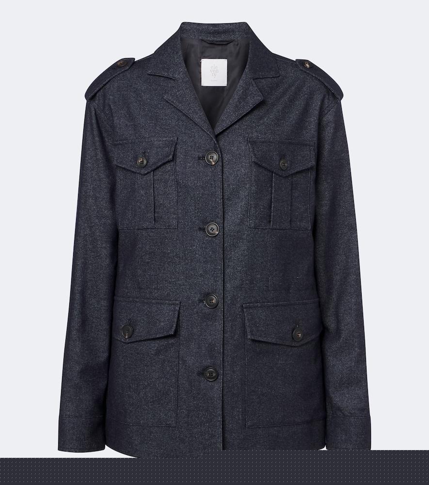 eleventy wool, cotton, and cashmere-blend jacket