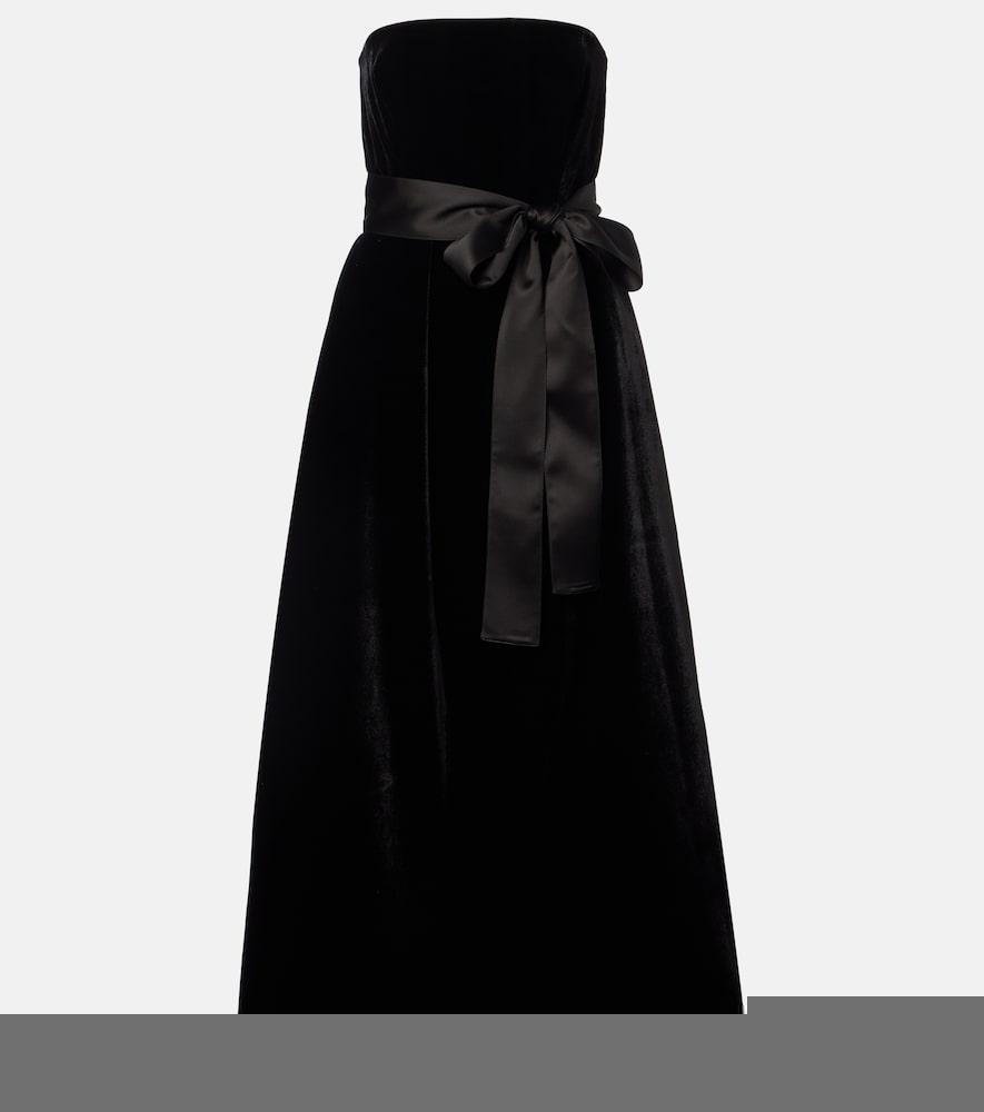 elie saab belted velvet gown