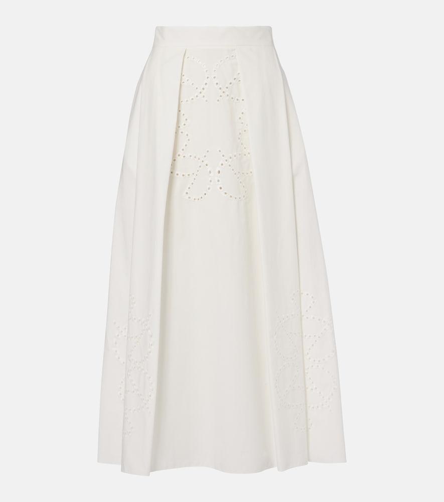 elie saab cotton midi skirt