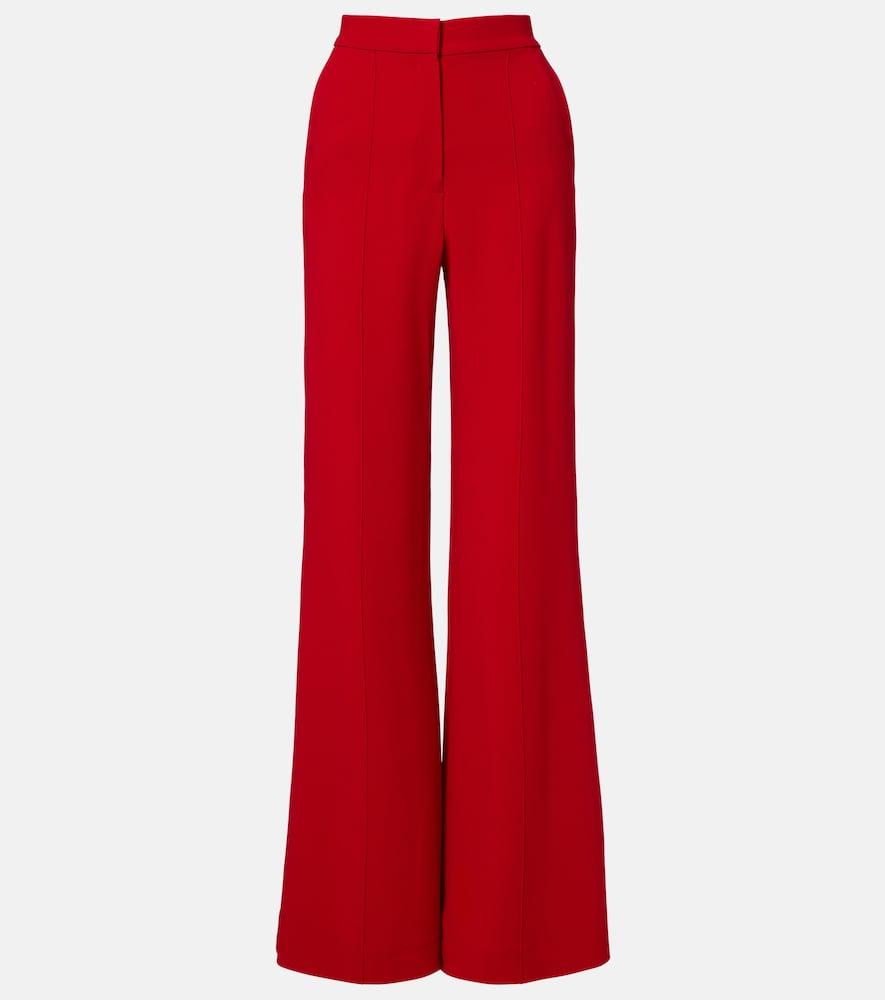 elie saab high-rise cady flared pants