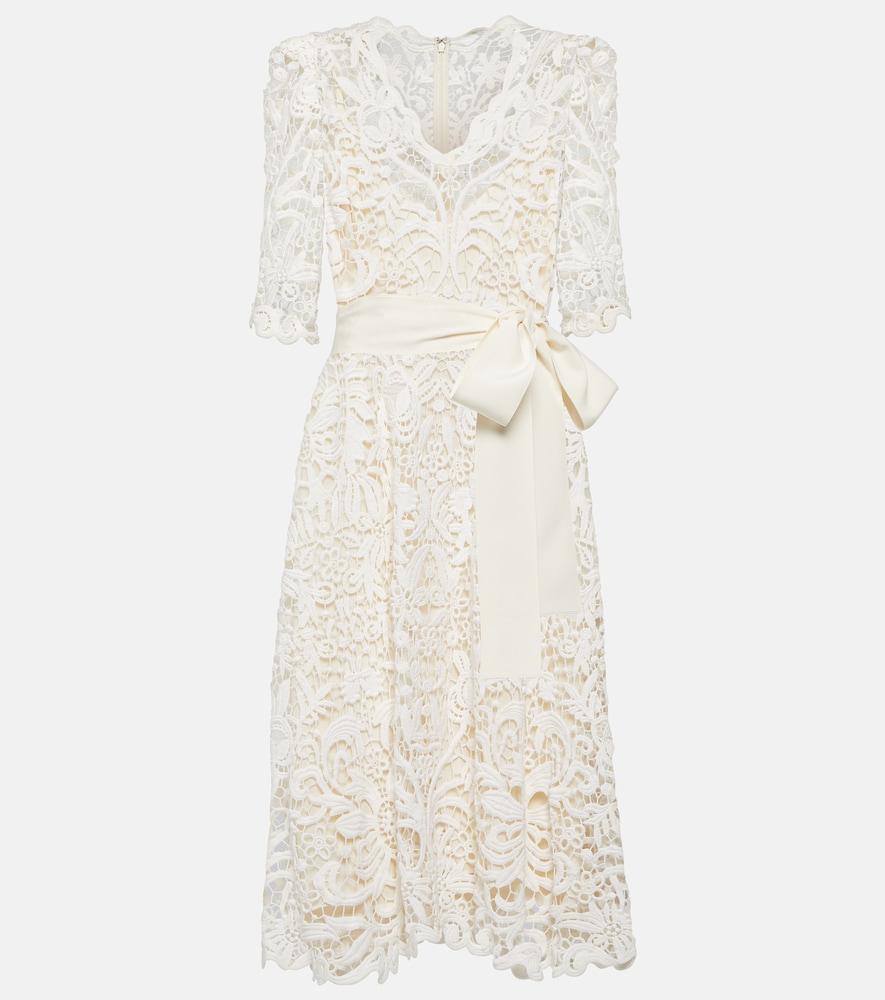 elie saab lace midi dress