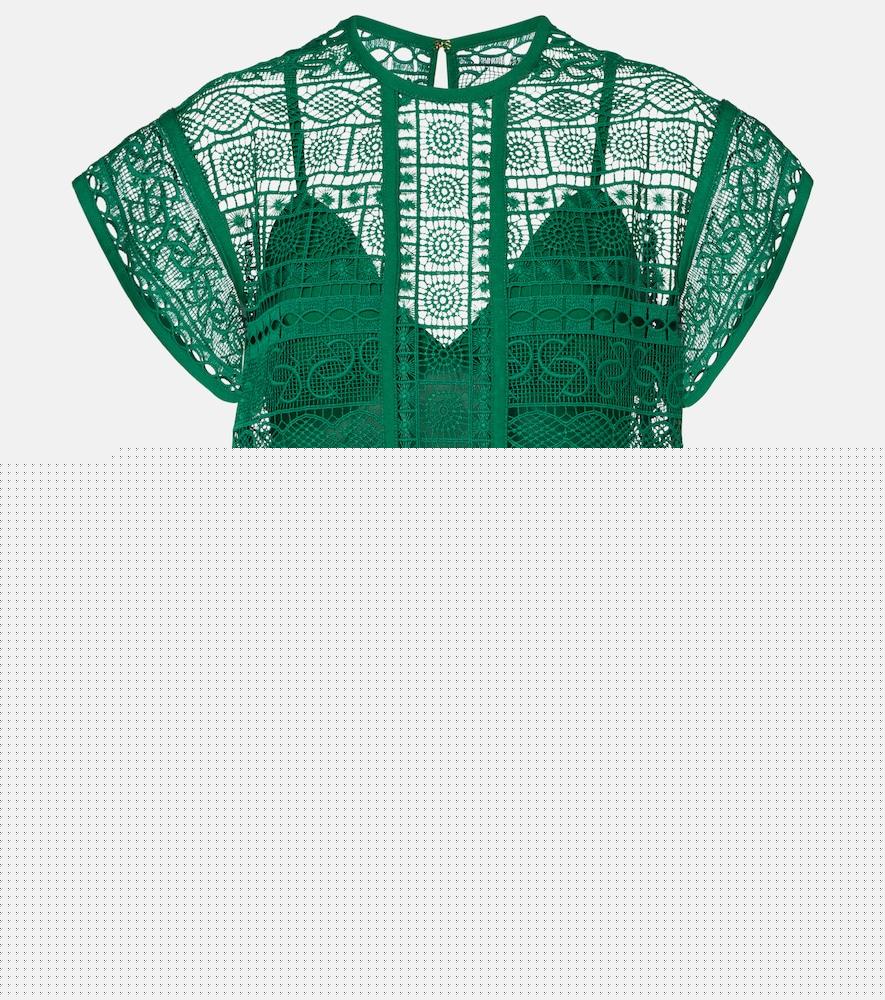 elie saab macramé top