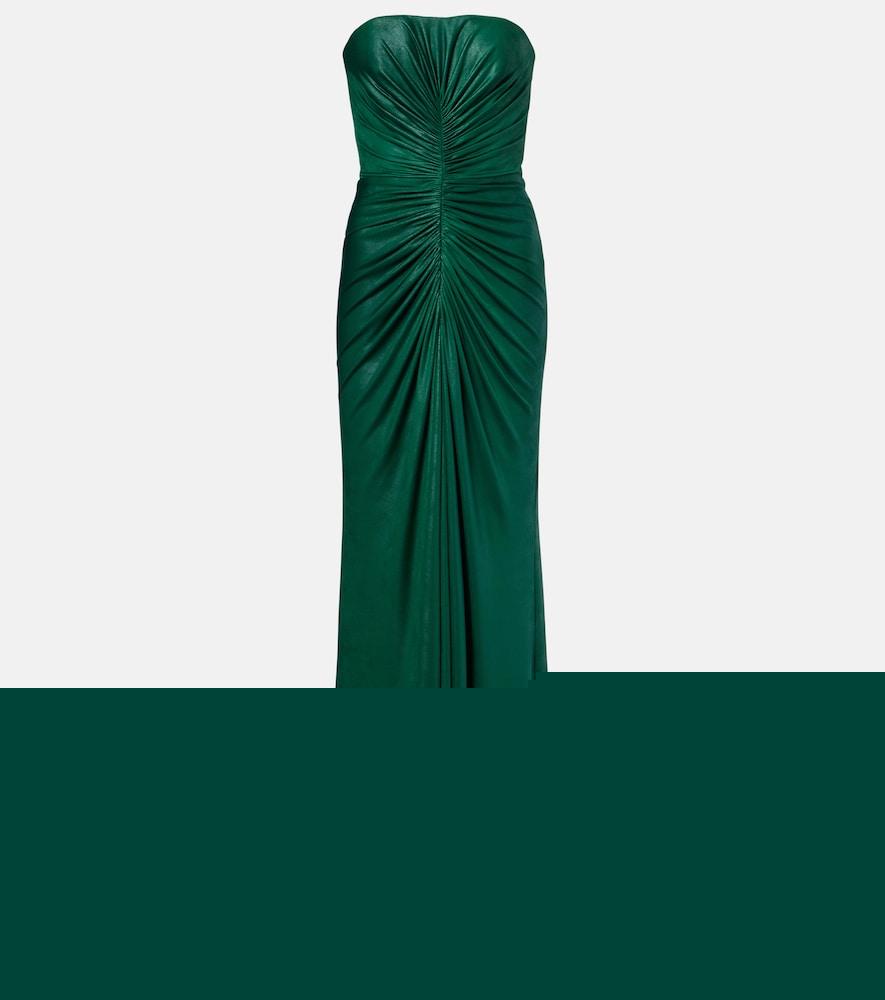 elie saab ruched jersey gown